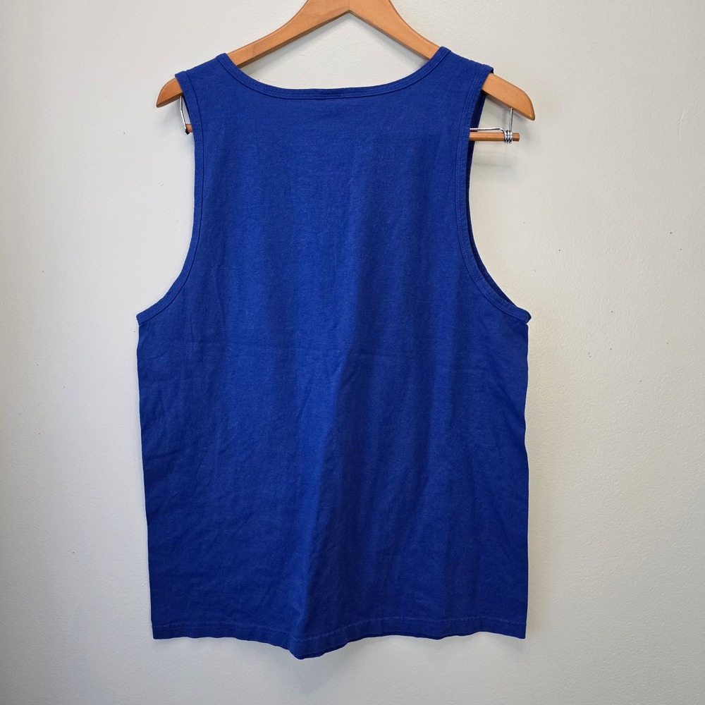 Merica Tank Top Men Large Blue Patriotic Eagle 4th of July Patriotic Summer Rack - Picture 2 of 11